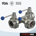 Stainless Steel Sanitary Flanged End 3 Piece Butterfly Valve (JN-BV3001)